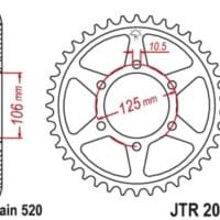 JT SPROCKETS - JTSPR RR SPROC 520 ST 2020, STL, 51