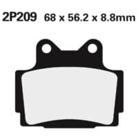 NISSIN - NISSI BRAKE PADS 2P-209NS SINTER METAL