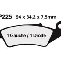NISSIN - NISSI BRAKE PADS 2P-225NS SINTER METAL