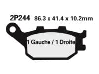 NISSIN - NISSI BRAKE PADS 2P-244ST SINTER METAL