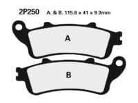 NISSIN - NISSI BRAKE PADS 2P-250STF3 SINTER METAL