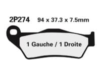NISSIN - NISSI BRAKE PADS 2P-274GS SINTER METAL