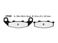NISSIN - NISSI BRAKE PADS 2P-280NS SINTER METAL