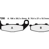 NISSIN - NISSI BRAKE PADS 2P-280NS SINTER METAL