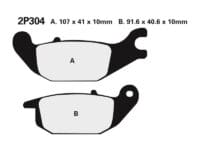 NISSIN - NISSI BRAKE PADS 2P-304NS SINTER METAL