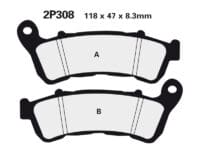 NISSIN - NISSI BRAKE PADS 2P-308NS SINTER METAL