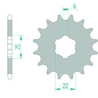 AFAM FR SPROC 420 STEEL ST 20100, 16