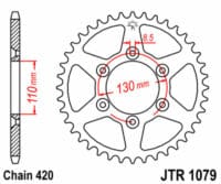 JT SPROCKETS - JTSPR RR SPROC 420 STEEL ST 1079, 62