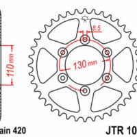 JT SPROCKETS - JTSPR RR SPROC 420 STEEL ST 1079, 62