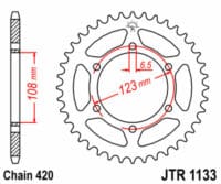 JT SPROCKETS - JTSPR RR SPROC 420 STEEL ST 1133, 53