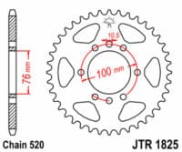 JT SPROCKETS - JTSPR RR SPROC 520 STEEL ST 1825, 42