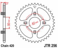 JT SPROCKETS - JTSPR RR SPROC 420 STEEL ST 256, 38
