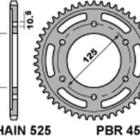 PBR RR SPROC 525 ALU UL 4529, 46