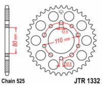 JT SPROCKETS - JTSPR RR SPROC 525 STEEL ST 1332, 46