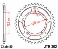 JT SPROCKETS - JTSPR RR SPROC 530 STEEL ST 302, 43