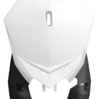 RACETECH - RTECH FRONT NUMBERPLATE 3 CLAMPS, WHT