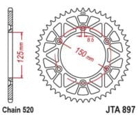 JT SPROCKETS - JTSPR RR SPROC 520 ALU 897, 42, BLK