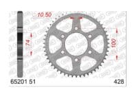 AFAM Rear Sprocket Steel Standard - 428