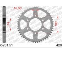 AFAM Rear Sprocket Steel Standard - 428
