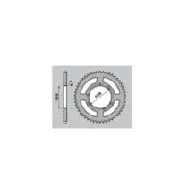 PBR RR SPROC 428 STEEL ST 4390, 56, BLK