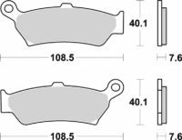 BREMBO - BREMB BRAKE PADS 07BB43SP SINTER METAL