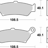 BREMBO - BREMB BRAKE PADS 07BB43SP SINTER METAL