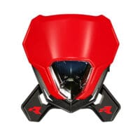 RACETECH - RTECH HEADLIGHT V-FACE 2.0 LED, RED/BLK