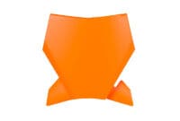 RACETECH - RTECH FRONT NUMBERPLATE , ORG/BLK