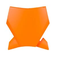 RACETECH - RTECH FRONT NUMBERPLATE , ORG/BLK