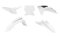 RACETECH - RTECH PLASTIC KIT 6 PCS, WHT/BLK