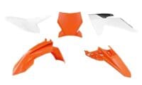 RACETECH - RTECH PLASTIC KIT 6 PCS, ORG/WHT
