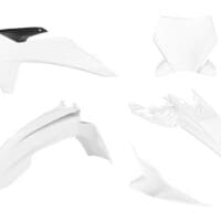 RACETECH - RTECH PLASTIC KIT 6 PCS, WHT/BLK