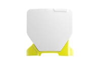 RACETECH - RTECH FRONT NUMBERPLATE, WHT/YEL