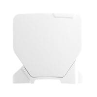 RACETECH - RTECH FRONT NUMBERPLATE, WHT/WHT