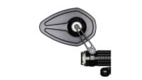 MOTOGADGET Mo.View Sport 60, Handlebar End Mirror For 7/8 And 1 inch Handlebars
