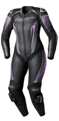 RST TracTech Evo 5 Leren motorpak dames - Zwart/Fuchsia/Grijs