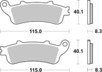 BREMBO - BREMB BRAKE PADS 07HO4308 ORGANIC