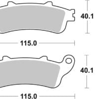 BREMBO - BREMB BRAKE PADS 07HO4308 ORGANIC