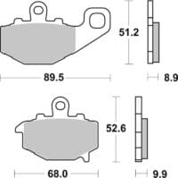 BREMBO - BREMB BRAKE PADS 07KA1617 ORGANIC