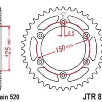 JT SPROCKETS - JTSPR RR SPROC 520 STEEL ST 897, 41