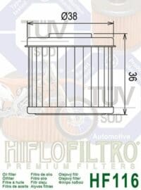 1000457-2-800Wx800H HIFLOFILTRO Oliefilter - HF116