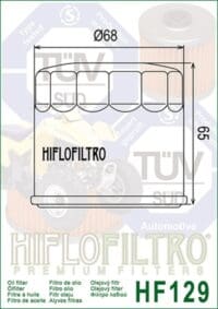 1000462-3-800Wx800H HIFLOFILTRO Oliefilter - HF129