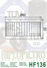 1000467-2-800Wx800H HIFLOFILTRO Oliefilter - HF136