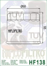 HIFLOFILTRO Racing Oliefilter - HF138RC