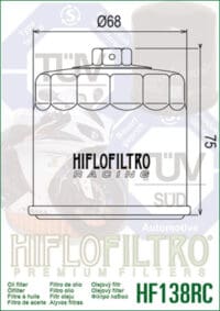 HIFLOFILTRO Racing Oliefilter - HF138RC