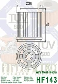HIFLOFILTRO Oliefilter - HF143