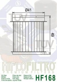 1000496-2-800Wx800H HIFLOFILTRO Oliefilter - HF168