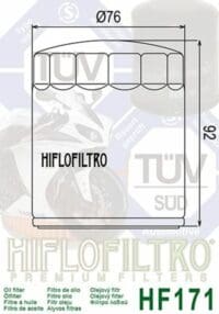 1000501-3-800Wx800H HIFLOFILTRO Oliefilter Chrome - HF171C