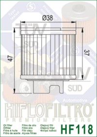 1000563-2-800Wx800H HIFLOFILTRO Oliefilter - HF118