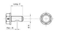 1009732-2-800Wx800H TECNIUM Magnetische olie aftapplug - aluminium Zwart M10x1,25x14
